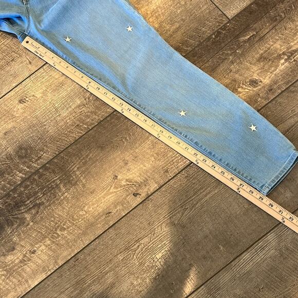 Gap Denim Embroidered Stars Legging Jeans Size 14/32 Tall - Picture 4 of 7
